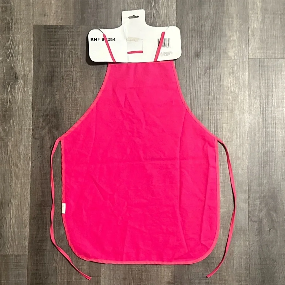 💞 New Kids Pink Fabric Craft Apron with Turtle Design